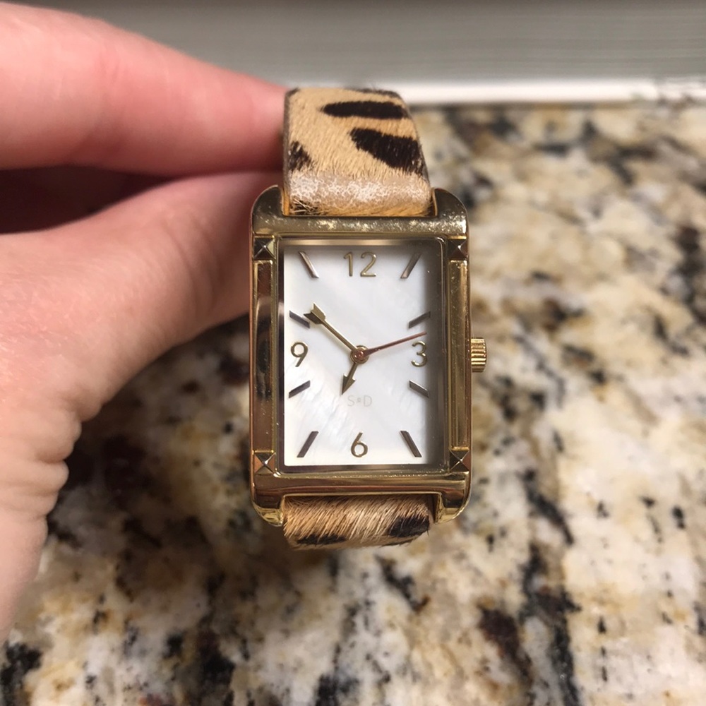 Stella and Dot leopard watch